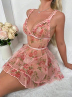 Pink Flower Babydoll