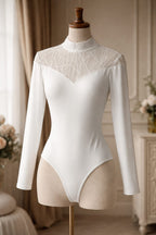 Snow lace bodysuit