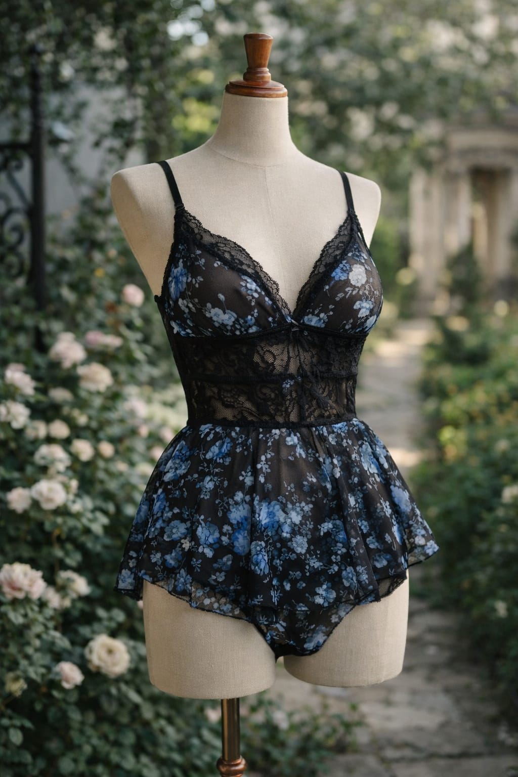 Midnight Floral Babydoll