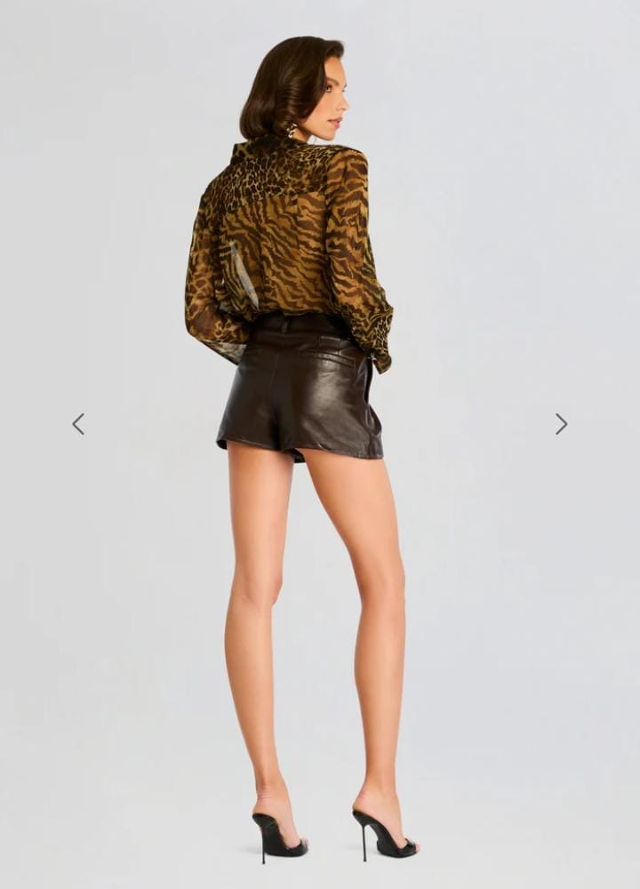 Wild Luxe Animal Print Satin Shirt