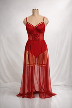 Red Seduction Long Night Dress